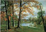 Lake Canvas Paintings - A Quiet lake